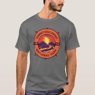Camiseta Brújula retro del parque nacional de los Volcanes 