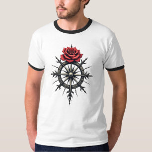 Camiseta Brújula Rosa de la mística - Símbolo de estilo tat