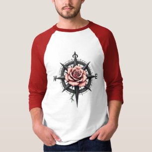Camiseta Brújula Rosa de la mística - Símbolo de estilo tat