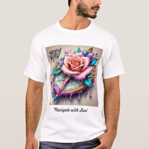 Camiseta "Brújula Rosa: Un símbolo de amor y bendición"