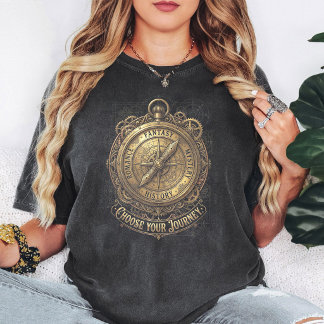 Camiseta Brújula Steampunk Elige Tu Viaje