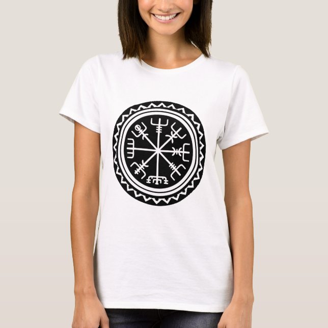 Camiseta Brújula Vikinga Vegvisir (Anverso)