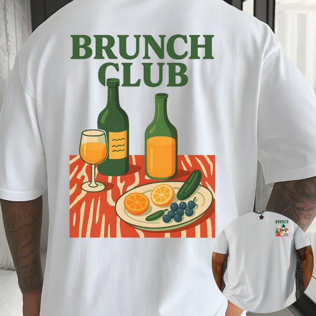 Camiseta Brunch Club Retro Minimalist Foodie (Subido por el creador)