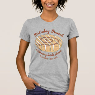 Camiseta Brunch del partido de cumpleaños Cinnamon Roll Bun