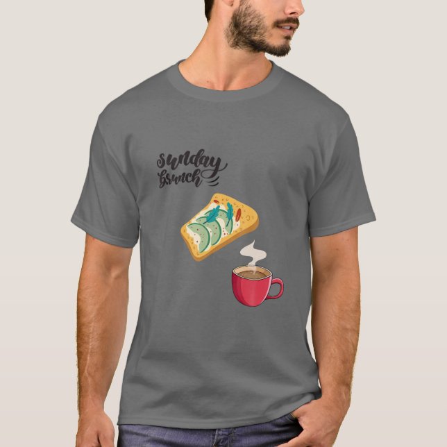 Camiseta Brunch Dominical - Desayuno Dominical - Café Y Are (Anverso)