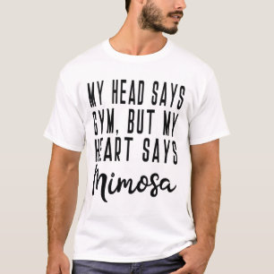 Camiseta Brunch Mimosa Champán Divertido Ejercicio de Yoga