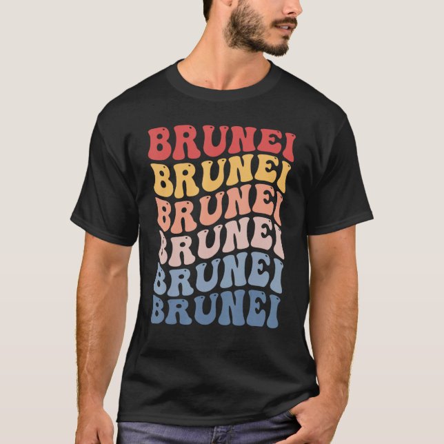 Camiseta Brunei Groovy Retro Bruneian (Anverso)