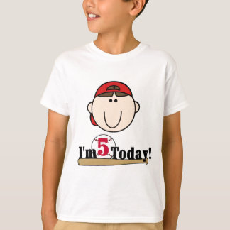 Camiseta Brunette Boy Baseball 5º cumpleaños
