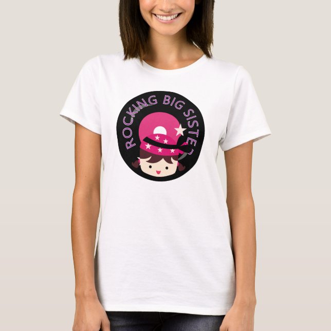 Camiseta Brunette Rocking Big Sister (Anverso)