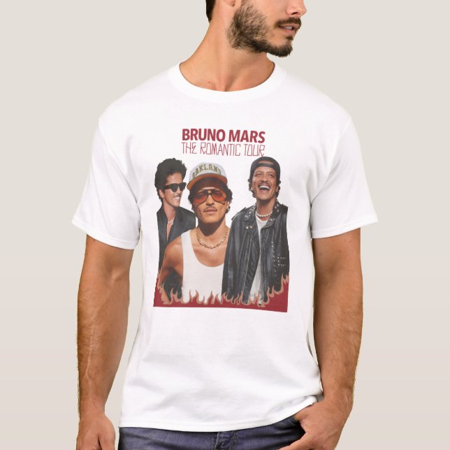 Camiseta Bruno Mars Romantic Pop Tour (Anverso)