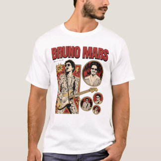 Camiseta Bruno Mars Romantic Tour 2026 Retro Pop