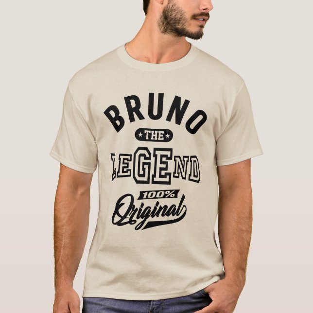 Camiseta Bruno Nombre personalizado Regalo de cumpleaños (Anverso)