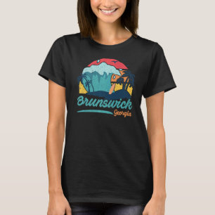 Camiseta Brunswick Georgia Beach Summer Surfing Sunset Palm