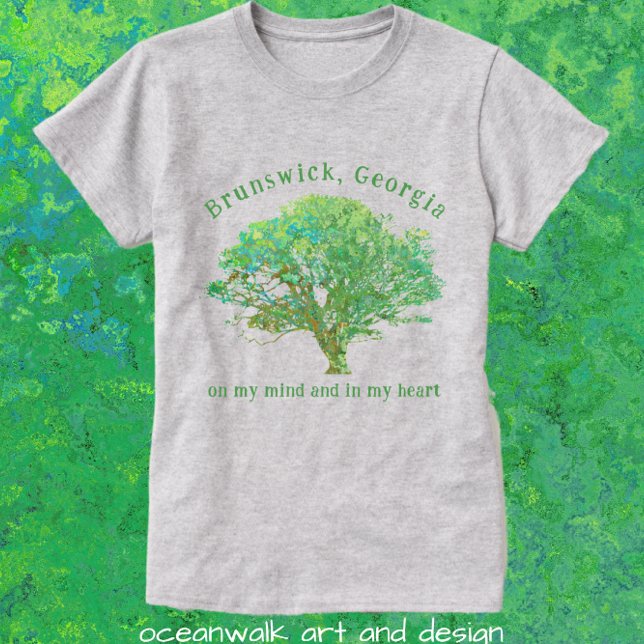 Camiseta Brunswick Georgia Live Oak Tree (Subido por el creador)