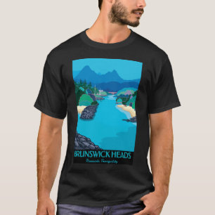 Camiseta Brunswick Head Viaje al Estilo Vintage Cerca De By