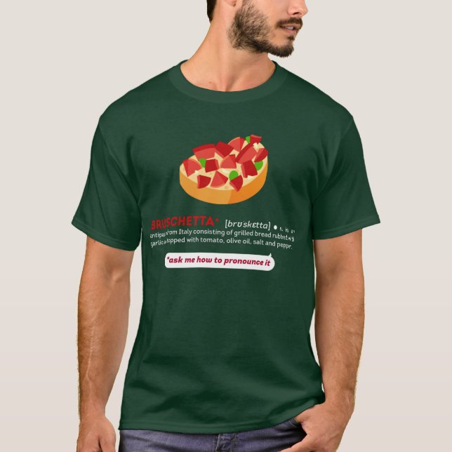 Camiseta Bruschetta - La Maglietta Verde (Anverso)