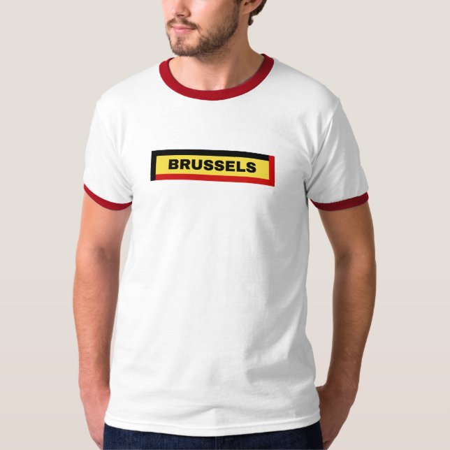 Camiseta Bruselas en Bélgica Colores de bandera (Anverso)