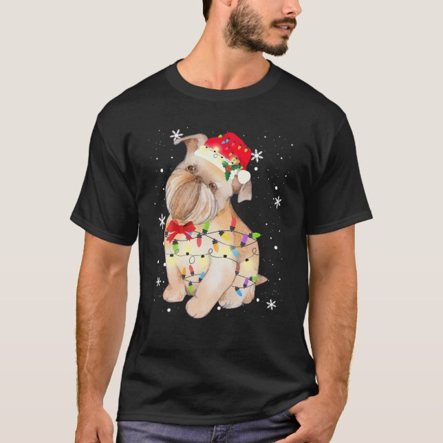 Camiseta Bruselas Griffon Bruxellois Perro Navidades Navida (Anverso)