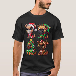 Camiseta Bruselas Griffon Christmas Tree Santa Elf Costume