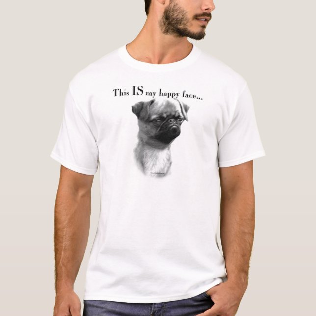 Camiseta Bruselas Griffon Happy Face (Anverso)