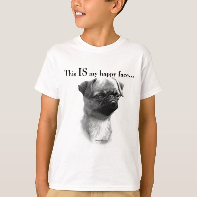 Camiseta Bruselas Griffon Happy Face (Anverso)