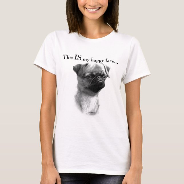 Camiseta Bruselas Griffon Happy Face (Anverso)
