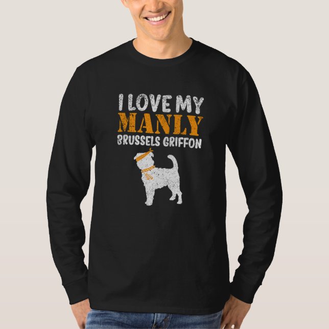 Camiseta Bruselas Griffon Mascota Divertido niño Perro Perr (Anverso)
