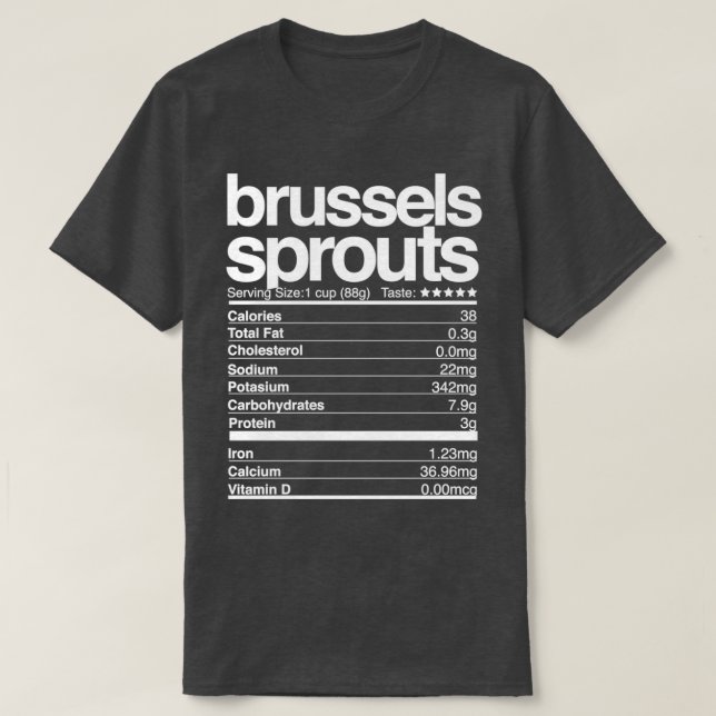 Camiseta Bruselas Provoca Hechos Nutricionales Acción de Gr (Diseño del anverso)