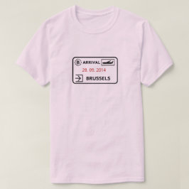 Camiseta Brussels airport passport stamp