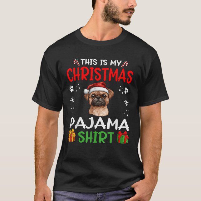 Camiseta Brussels Griffon Dog Nightgown Pajama This is my C (Anverso)