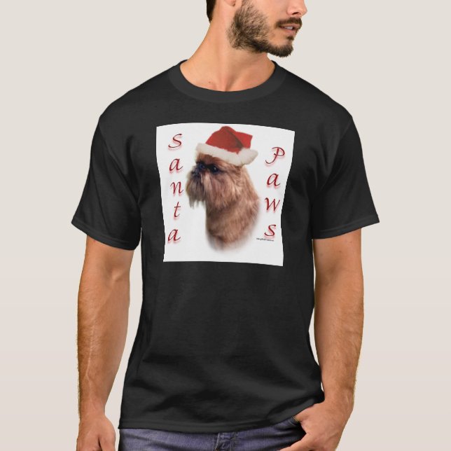 Camiseta Brussels Griffon Santa Paws (Anverso)