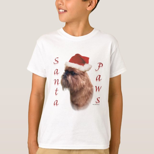 Camiseta Brussels Griffon Santa Paws (Anverso)