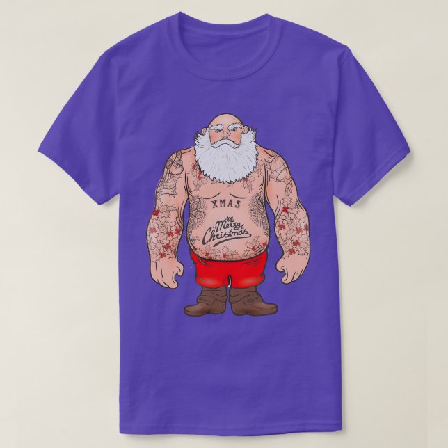 Camiseta Brutal Santa Claus Bodybuilding (Diseño del anverso)