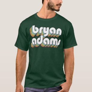 Camiseta Bryan Adams Retro Rainbow Typography Style