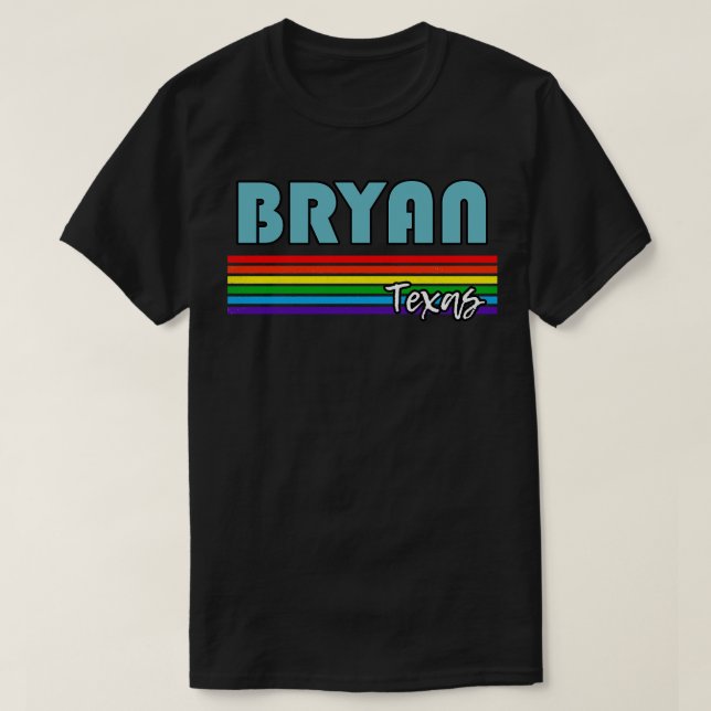 Camiseta Bryan Texas Orgullo Bryan LGBT Regalo de simpatiza (Diseño del anverso)