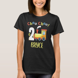 Camiseta Bryce Choo Choo Dos Tren Segundo Cumpleaños Turno