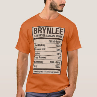 Camiseta Brynlee Nutrition Facts Name Nickname Alias Title