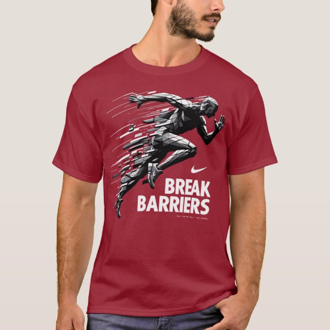 Camiseta bstract Runner Shattered Effect - Geometric Sport  (Anverso)