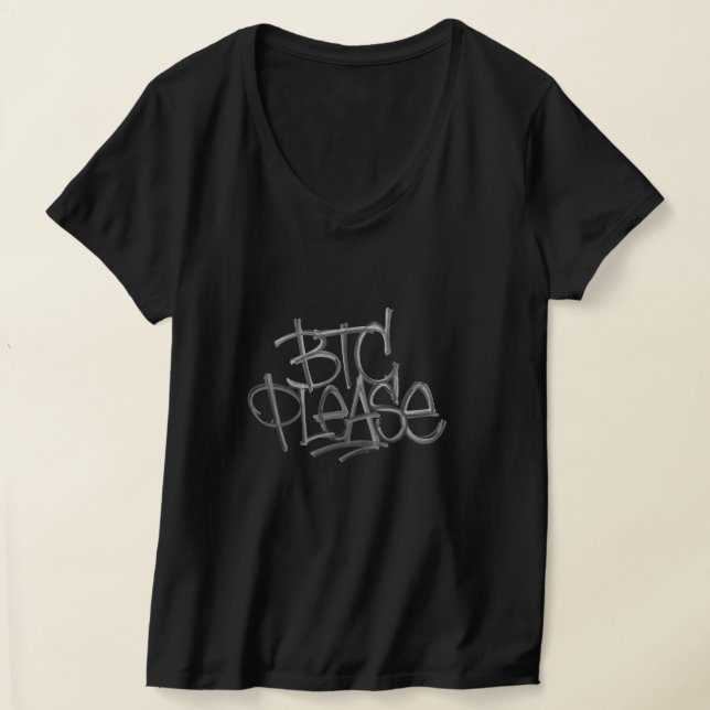 Camiseta "BTC Please" (Negro) (Distribución )