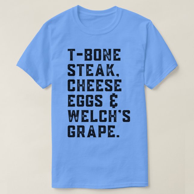 Camiseta BTTone Steak Cheese Eggs Welchs Grape Song Lyric (Diseño del anverso)