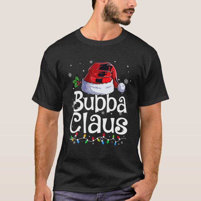 Camiseta Bubba Claus Xmas Navidades de la familia Santa Mat (Anverso)