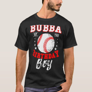 Camiseta Bubba Del Tema Del Béisbol Birthday Boy Bday Cele