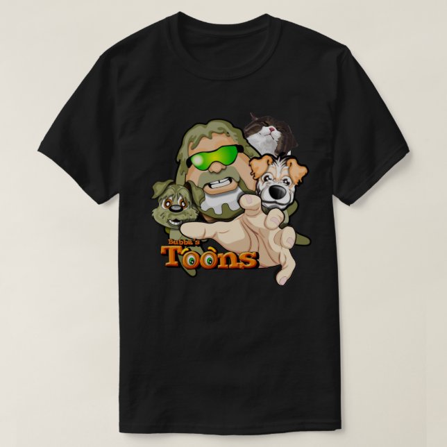 Camiseta Bubba, Frodo, Nate y Simba el gato (Diseño del anverso)
