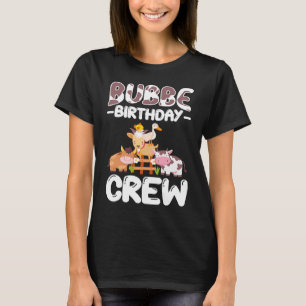 Camiseta Bubbe Birday Crew Farm Animal Family Bday Fiesta