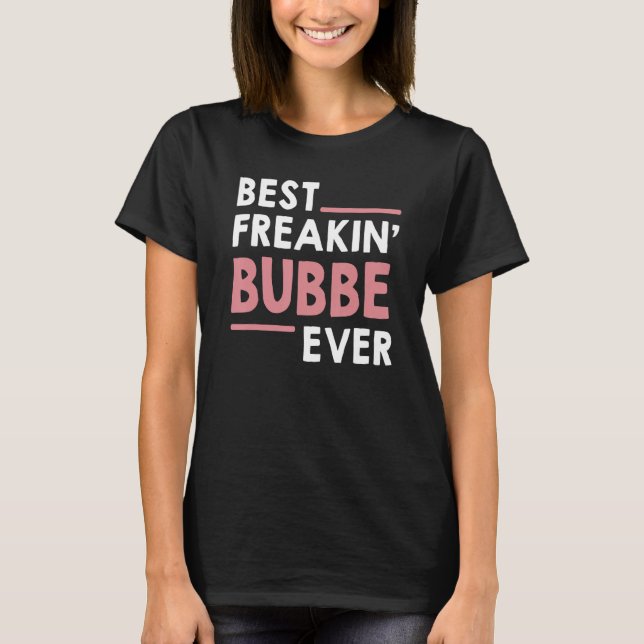 Camiseta Bubbe para las mujeres Abuela Cubierta mejor friki (Anverso)