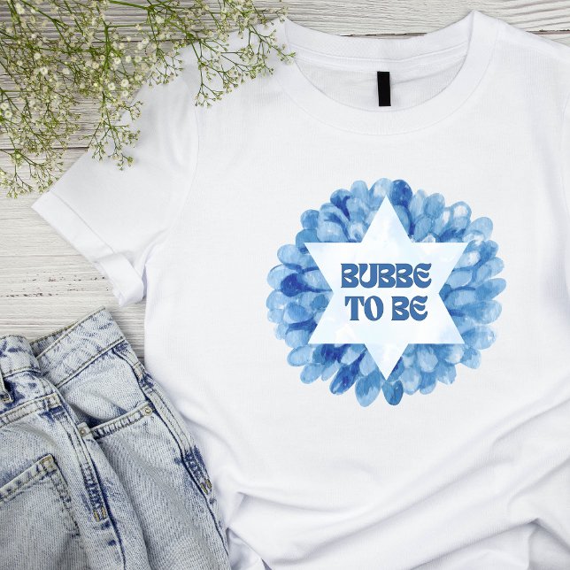 Camiseta "Bubbe to be", curiosa nueva acuarela de nueva abu (Because nothing says 'trendy Bubbe' like a stylish tee that’s as classic as a bagel and schmear!)