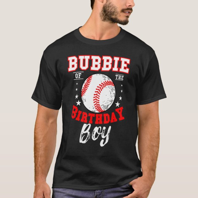 Camiseta Bubbie Del Tema Del Béisbol Bday Cel (Anverso)