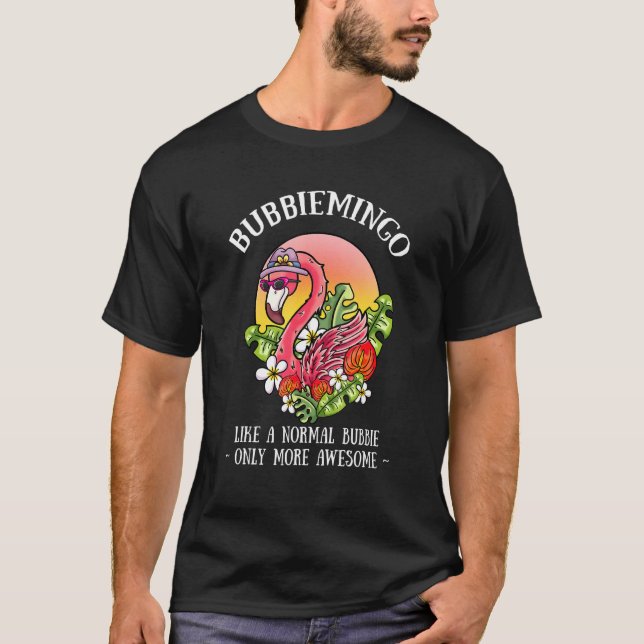 Camiseta Bubbiemingo Bubbie Flamingo Abuela 1 (Anverso)
