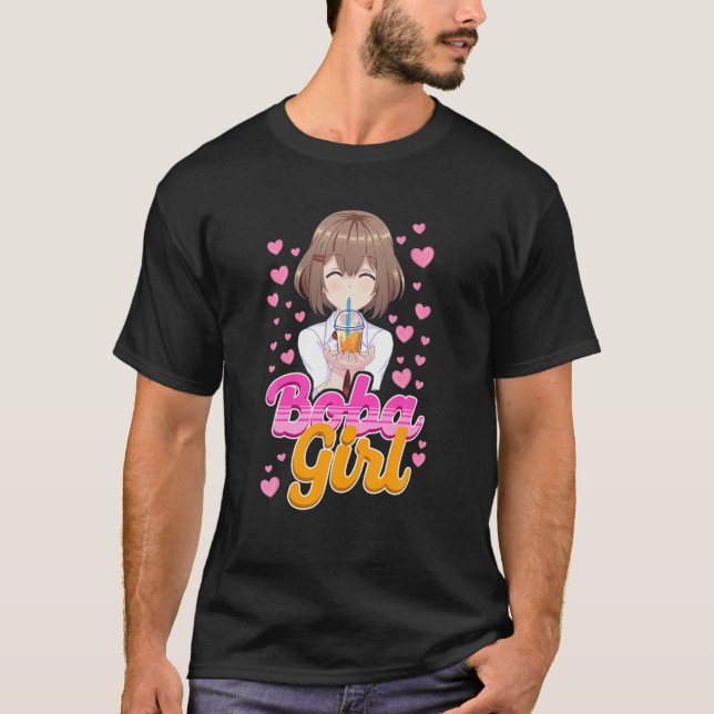 Camiseta Bubble Boba Chica Tea Heart (Anverso)