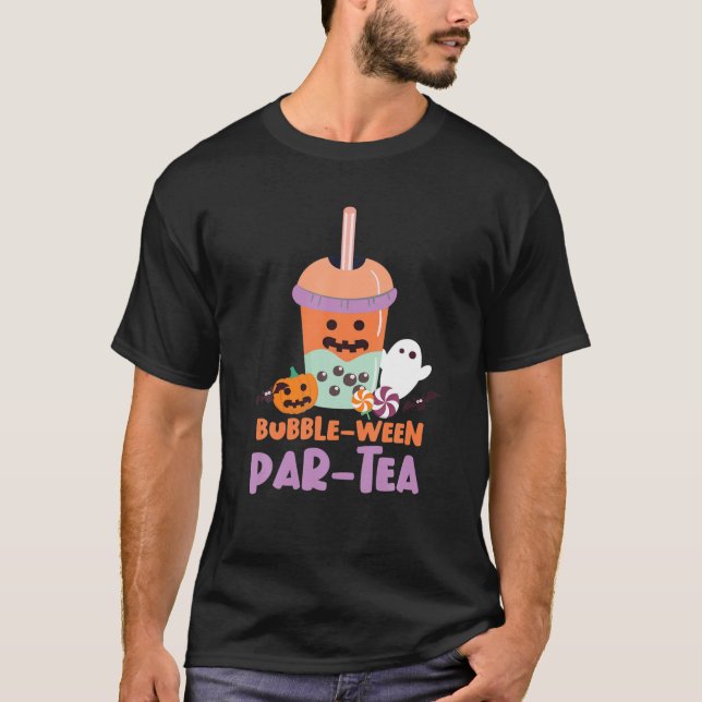 Camiseta Bubble Boba Tea Bubble-Ween Par-Tea Halloween (Anverso)